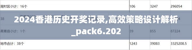 2024香港歷史開獎(jiǎng)記錄,高效策略設(shè)計(jì)解析_pack6.202