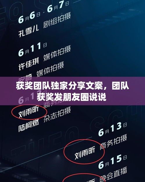 獲獎(jiǎng)團(tuán)隊(duì)獨(dú)家分享文案，團(tuán)隊(duì)獲獎(jiǎng)發(fā)朋友圈說說 