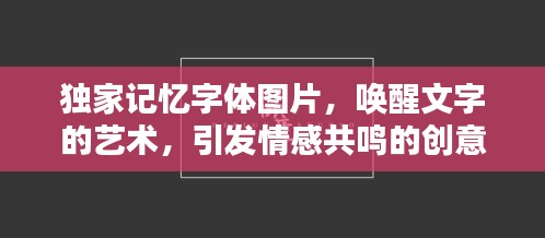 獨家記憶字體圖片，喚醒文字的藝術(shù)，引發(fā)情感共鳴的創(chuàng)意視覺體驗