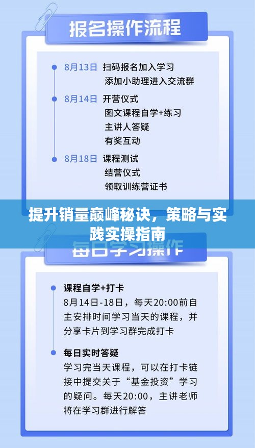 提升銷量巔峰秘訣，策略與實踐實操指南